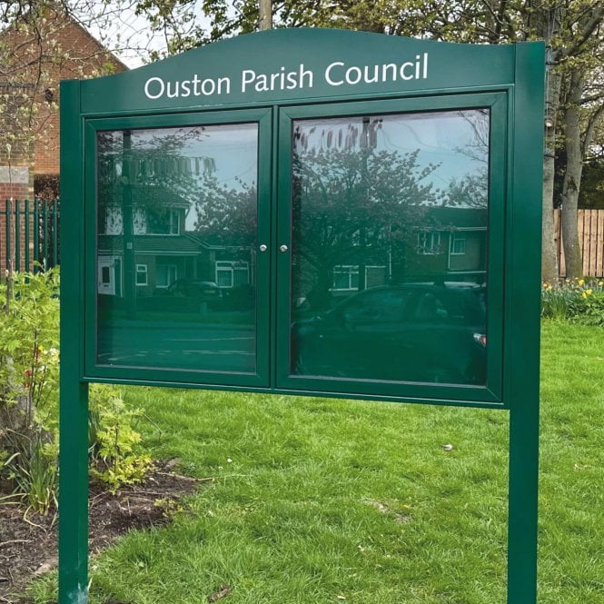 Prestige 2 Door, A2 Aluminium External Lockable Noticeboard