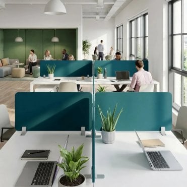 Riva 12mm PET Plain Acoustic Desk Screens 