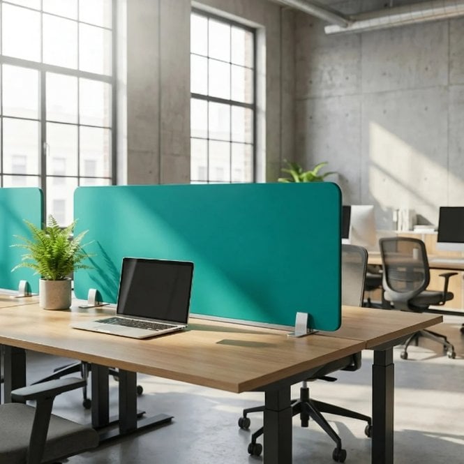 Riva 24mm PET Plain Acoustic Desk Screens 