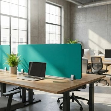 Riva 24mm PET Plain Acoustic Desk Screens 