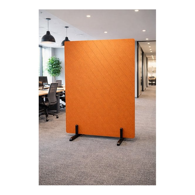 Riva PET Diagonal Groove Acoustic Floorstanding Screen 24mm