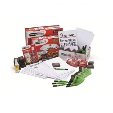 Show-me® Drywipe Boards with Lines Bulk Box (100 x A4 Boards)