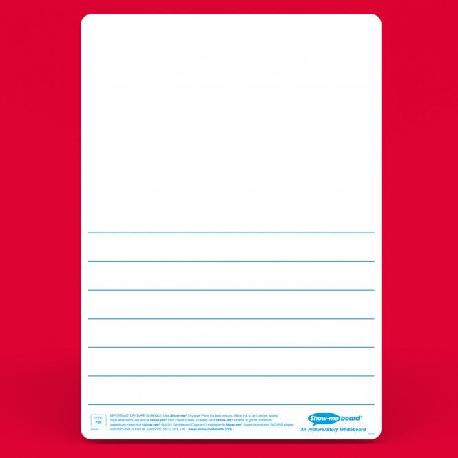 Show-me Pack of 10 x A4 Picture Story Drywipe Boards (Boards Only)