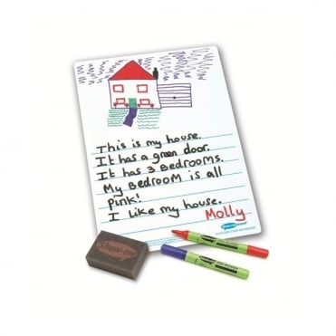 Show-me® Picture/Story Drywipe Boards Class Pack 35 Boards