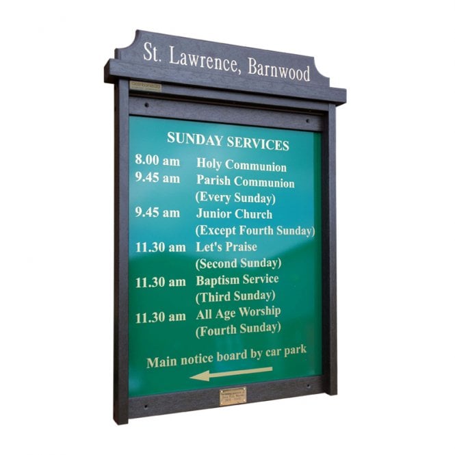 Signwritten Panel For External Noticeboards