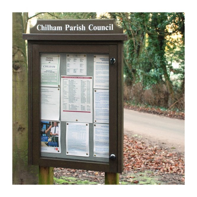 Single Bay, 4 x A4 External Recycled Plastic Noticeboard