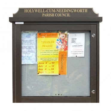 Single Bay, 6xA4 External Recycled Plastic Noticeboard 