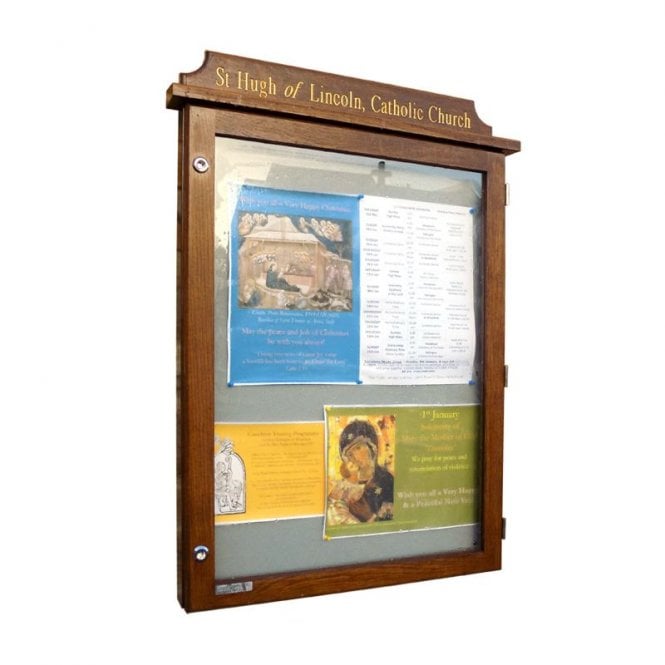 Single Bay, 9 x A4 External Oak Noticeboard