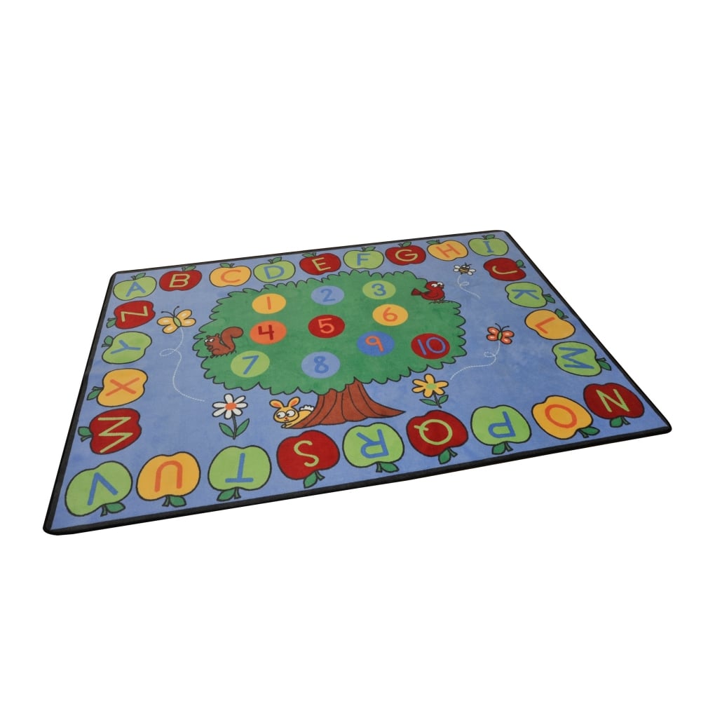 Trees Apples Alphabet and Numbers Rug - Panel Warehouse