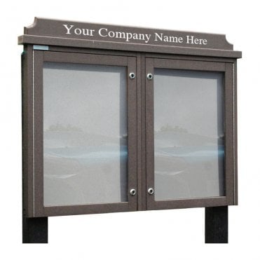 Two Bay, 4 x A4 External Recycled Plastic Noticeboard