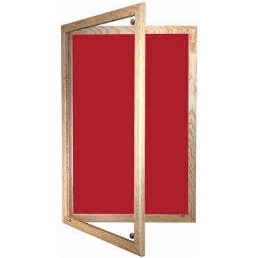 Wood Frame Tamperproof Notice Board Cara Fabric