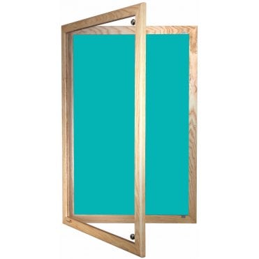 Wood Frame Tamperproof Notice Board Felt Fabric
